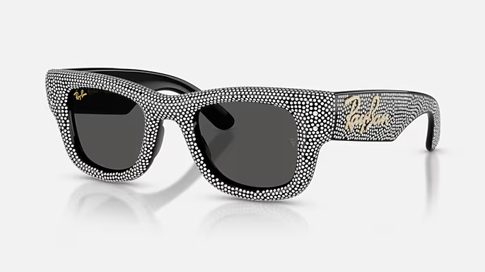 Image of ASAP Rocky Wayfarer Puffer - Black & Strass Pave | Dark Grey