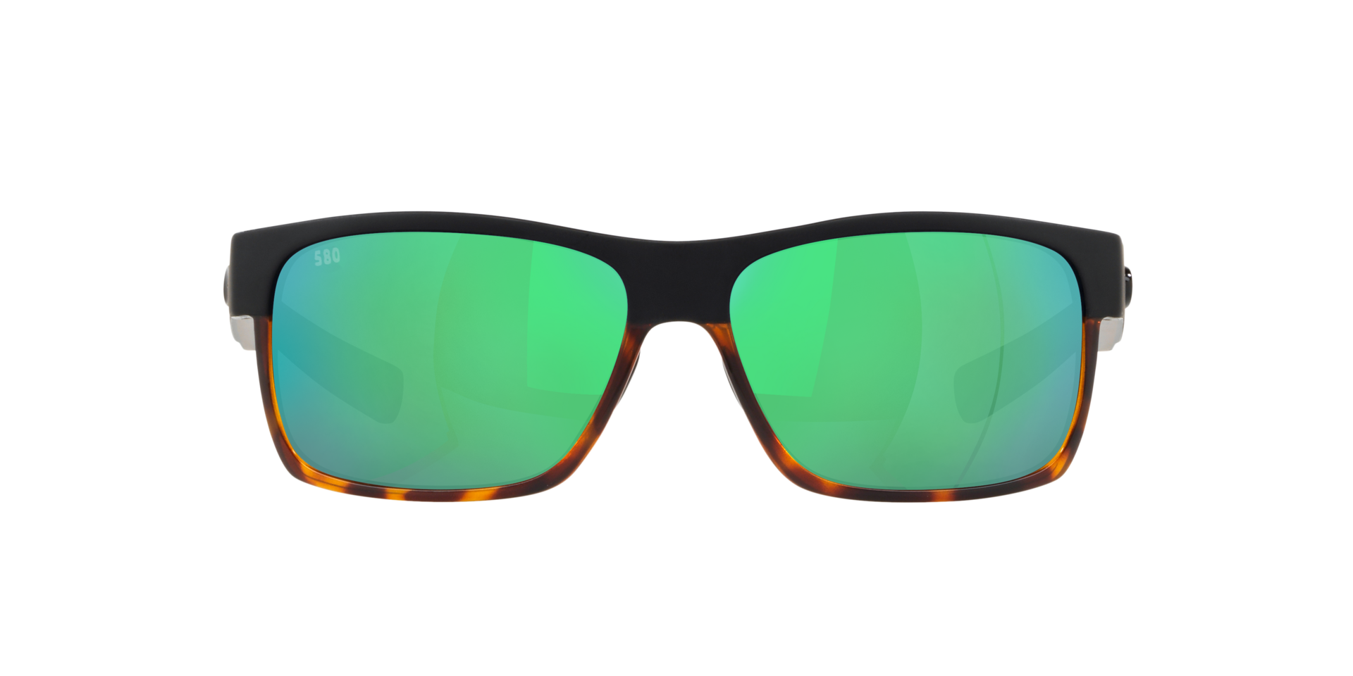 Half Moon - Matte Black | Shiny Tortoise | Green Mirror 580G