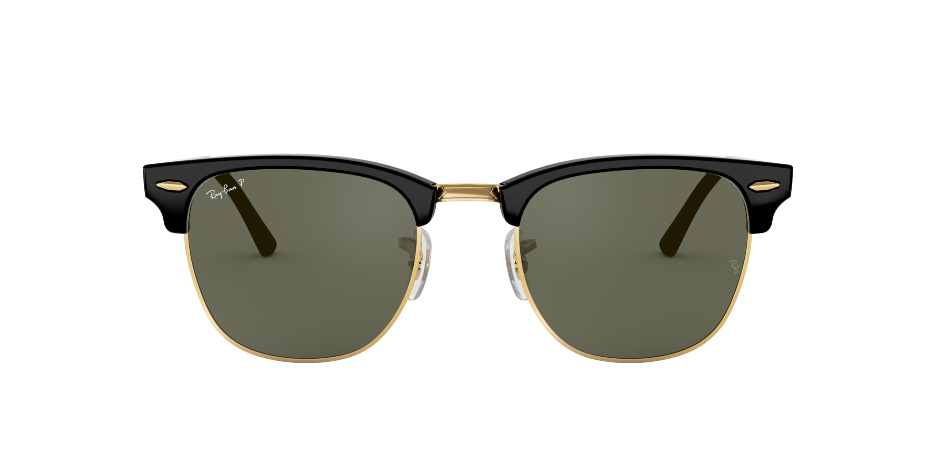 Image of Clubmaster - Black | G 15 Green Polarized - 51mm