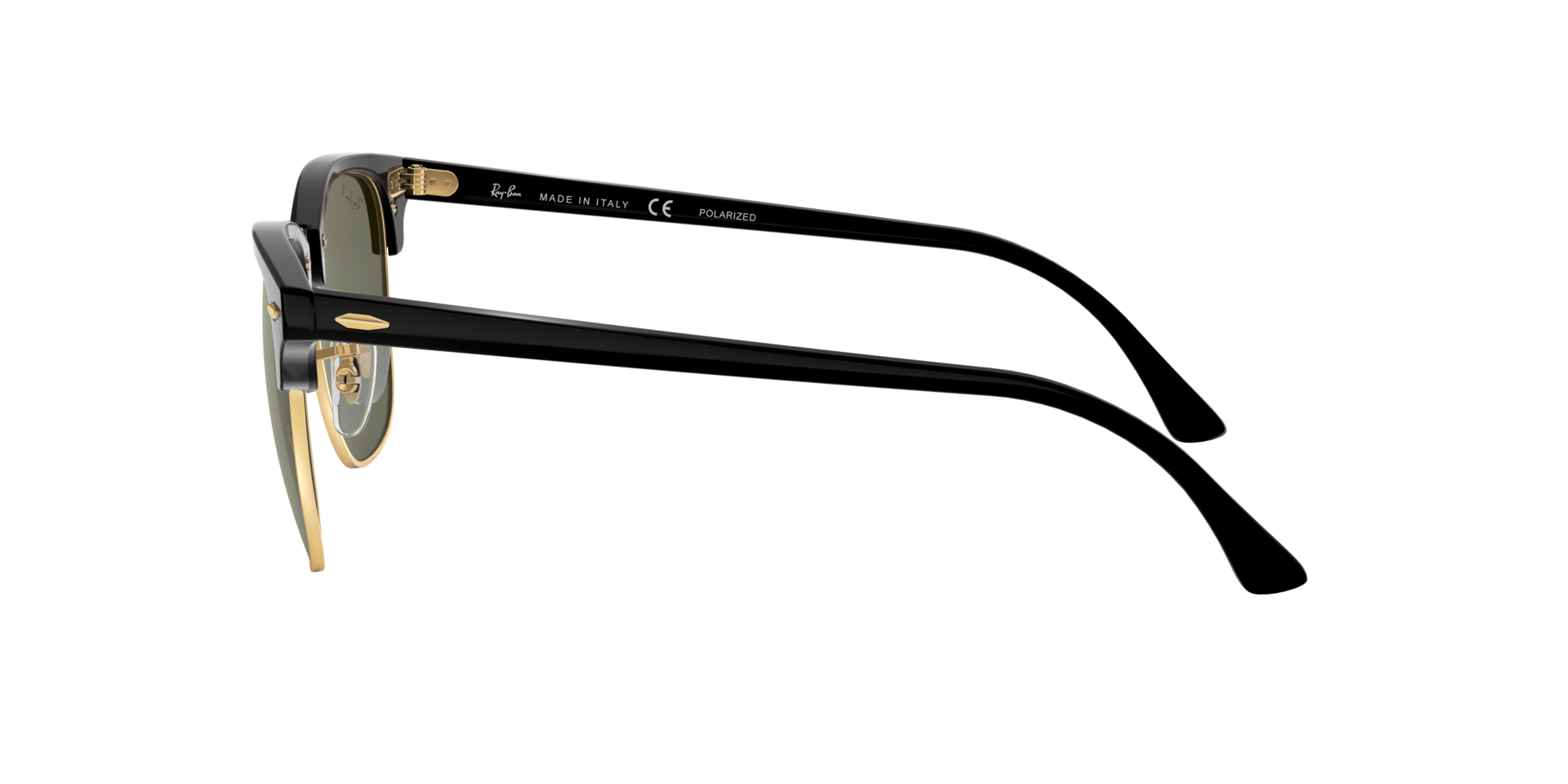 Image of Clubmaster - Black | G 15 Green Polarized - 51mm