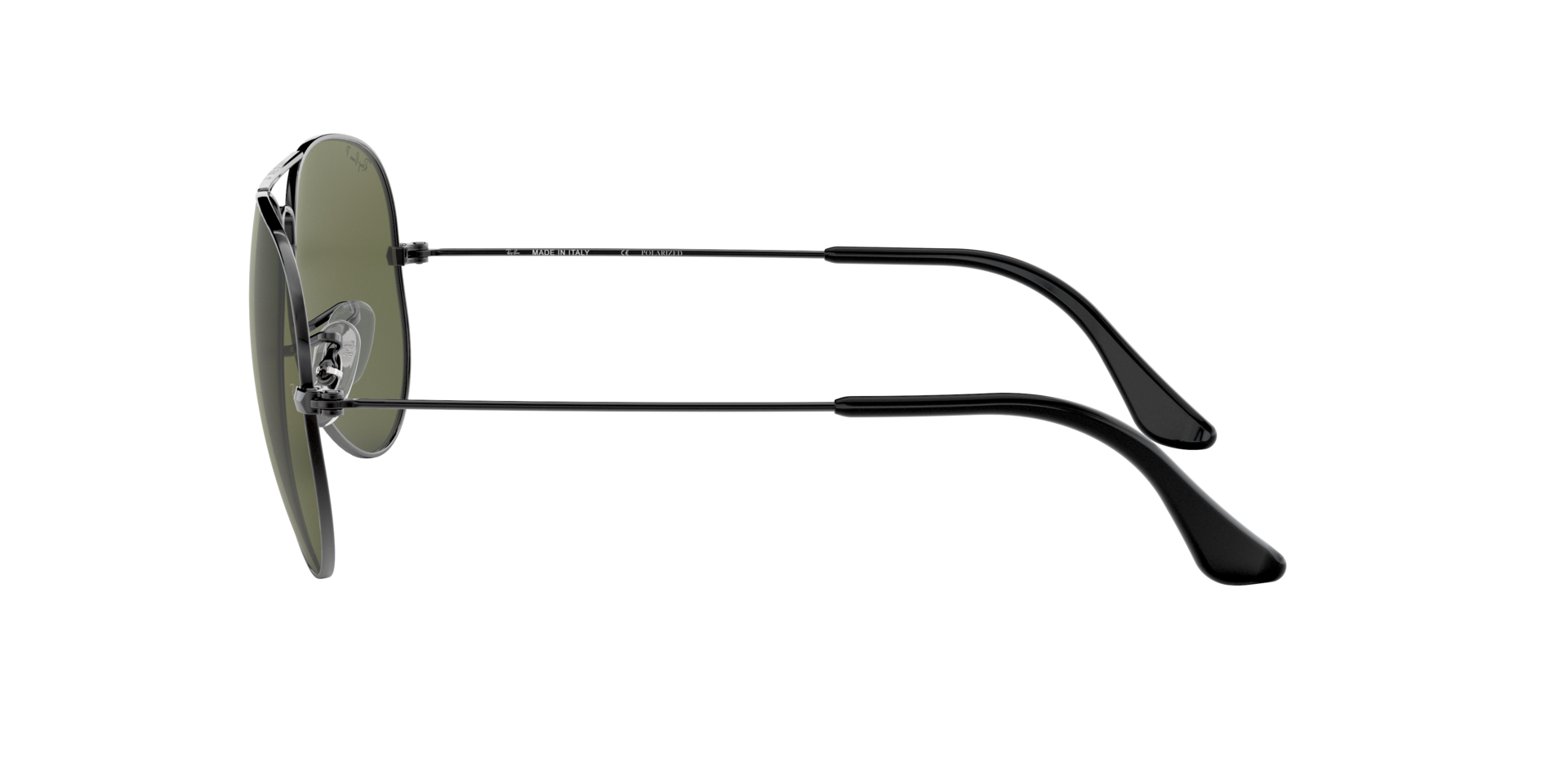 Image of Aviator Large Metal - Gunmetal | G 15 Green Polarized - 58mm