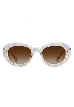 Image of Margaret - Gingham over Crystal | Amber Gradient