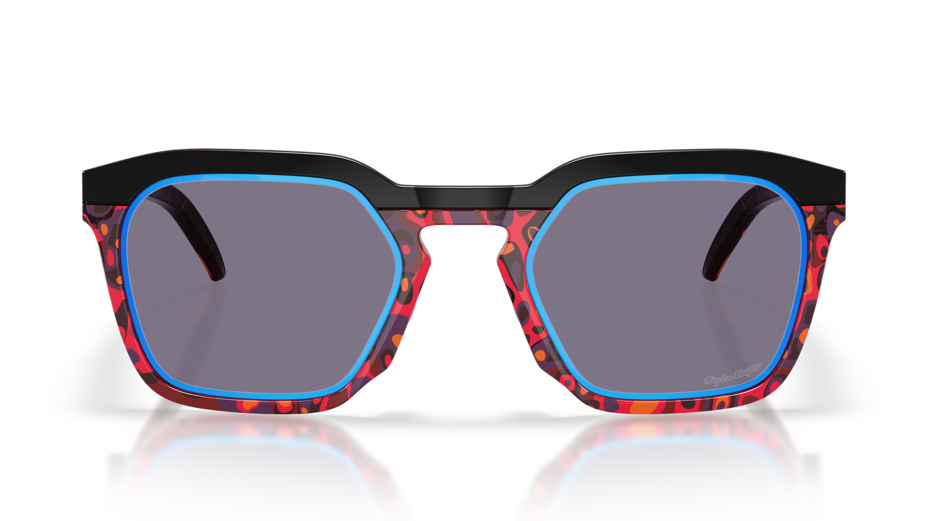 Image of HSTN SQ Troy Lee Design - Matte Black | PRIZM Sapphire Alt Iridium