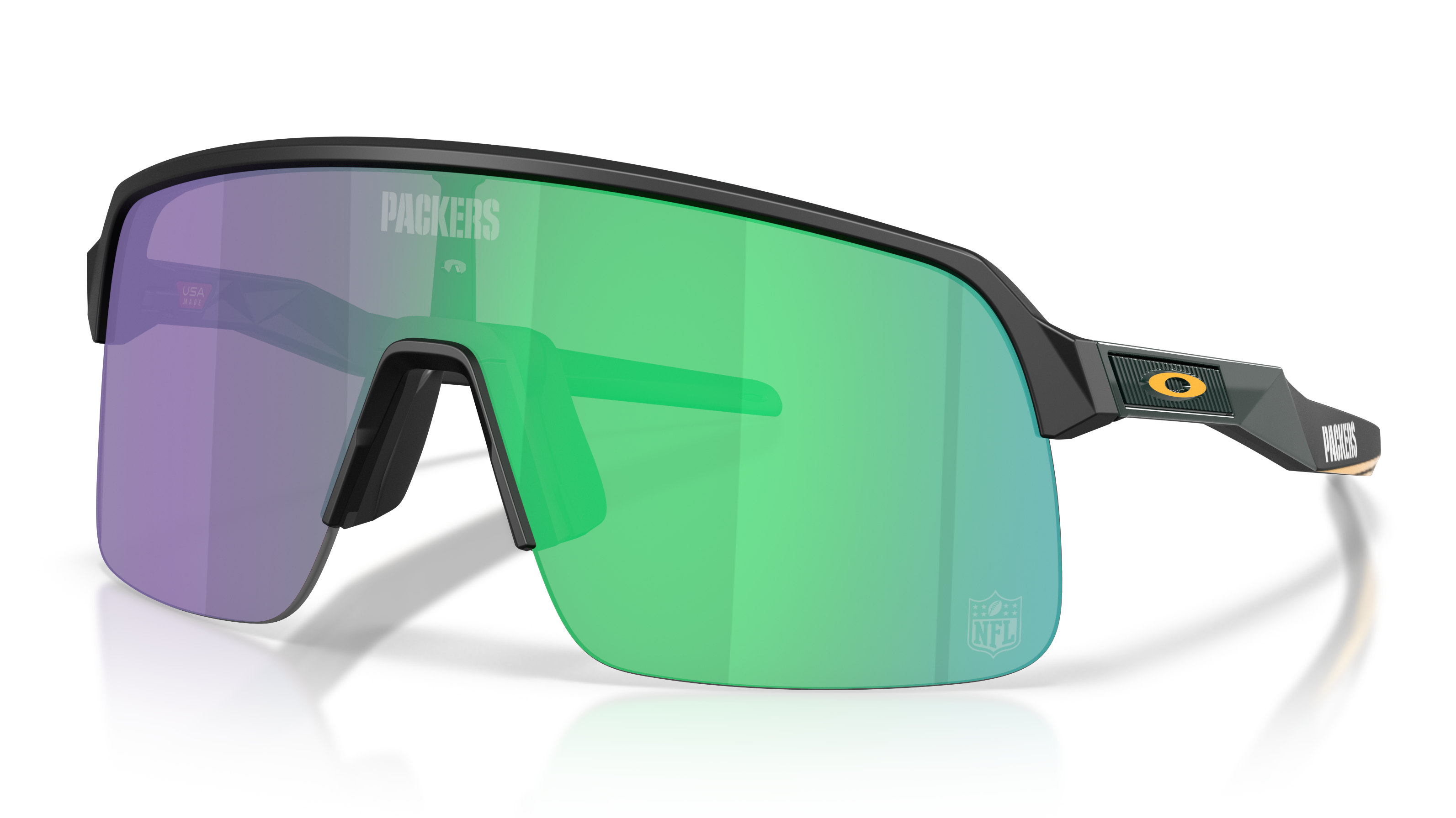 Image of Sutro Lite Green Bay Packers - Matte Black | Prizm Jade
