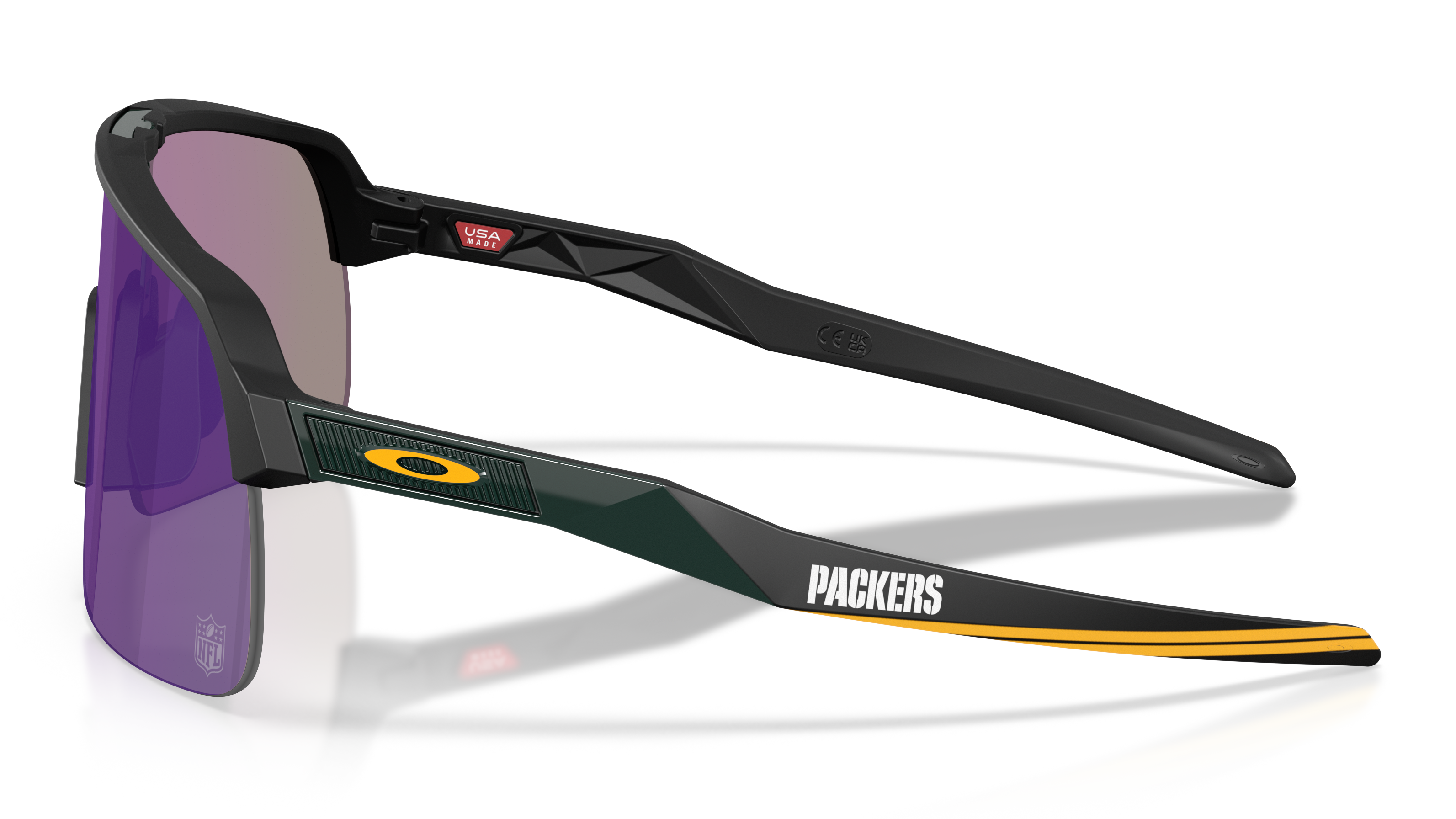 Image of Sutro Lite Green Bay Packers - Matte Black | Prizm Jade