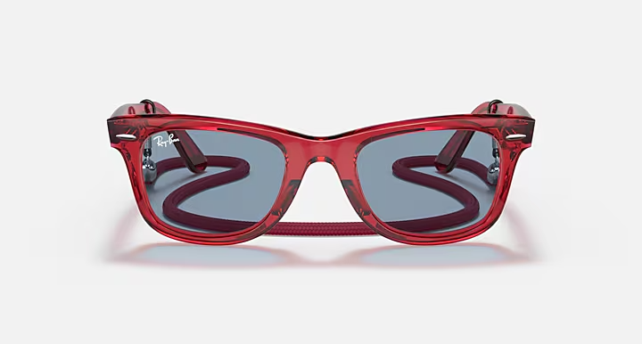 Image of Wayfarer Colorblock - Transparent Red | Blue - 50mm