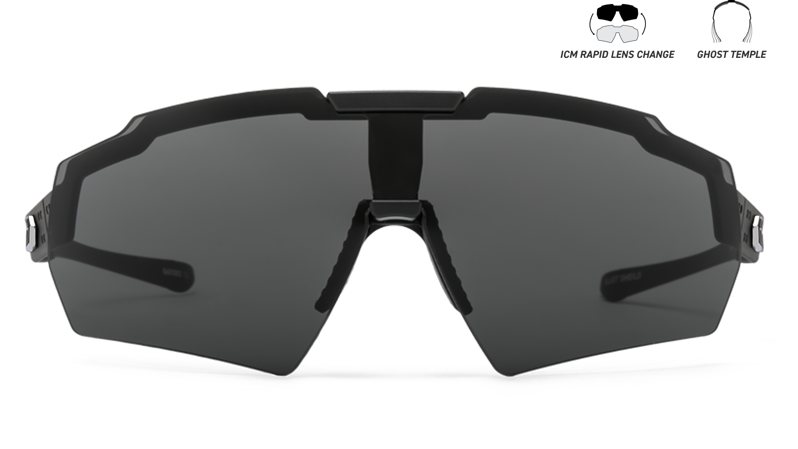 Image of Blastshield - Black Cerakote w | Silver Logo | Smoke