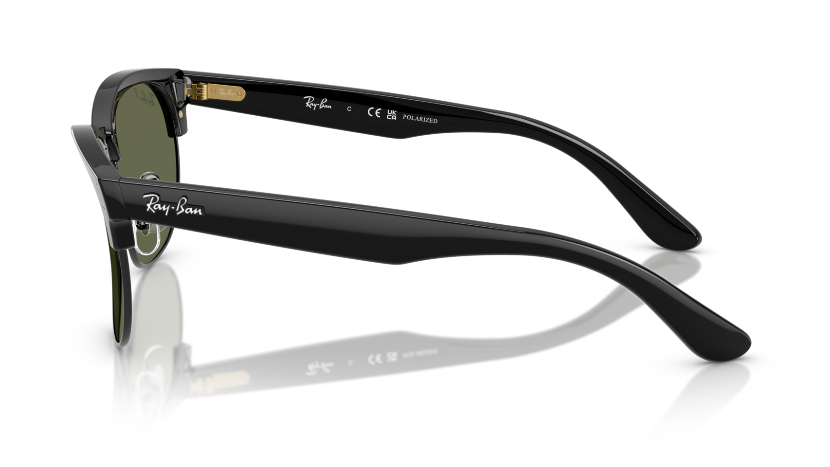 Image of Clubmaster Reverse - Black on Black | Polar Dark Green - 54mm