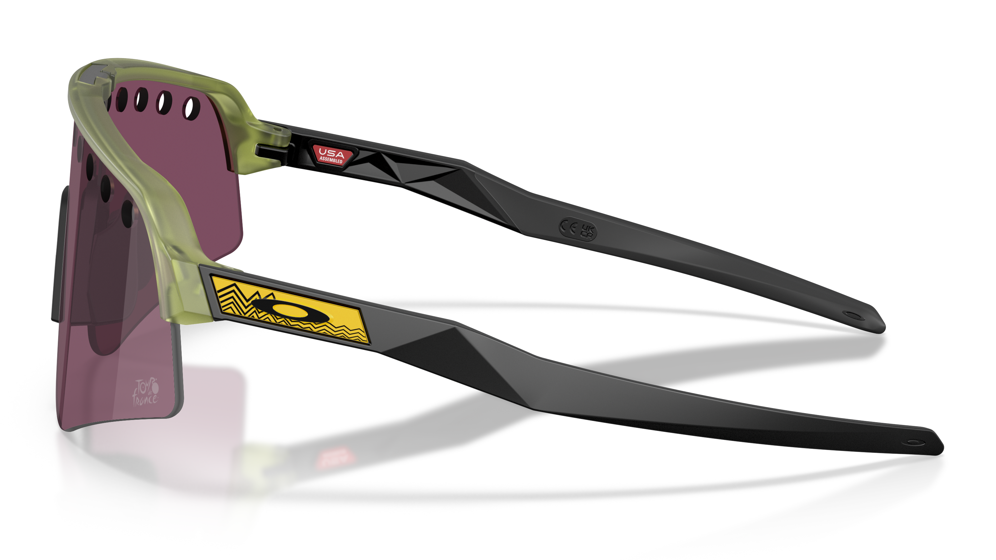 Image of Sutro Lite Sweep Tour De France - Matte Transparent Fern | PRIZM Road Black