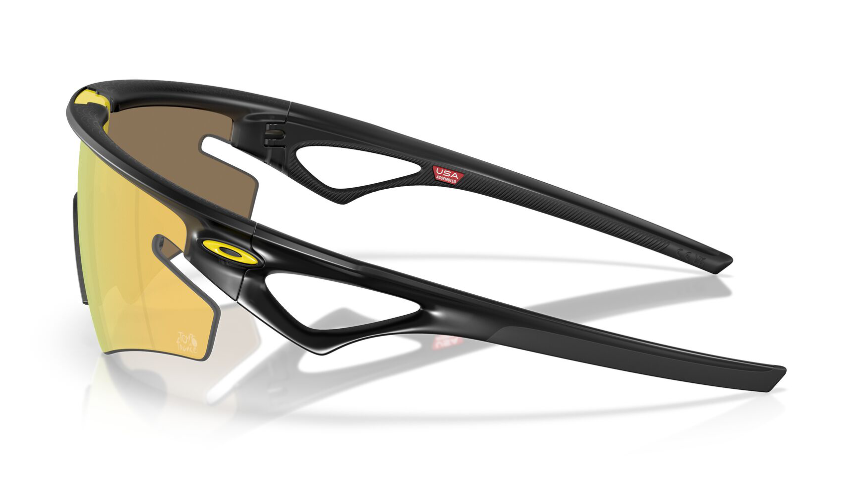Image of Sphaera Slash Tour De France - Matte Black w/ Brick Padprint | Prizm 24K Polarized