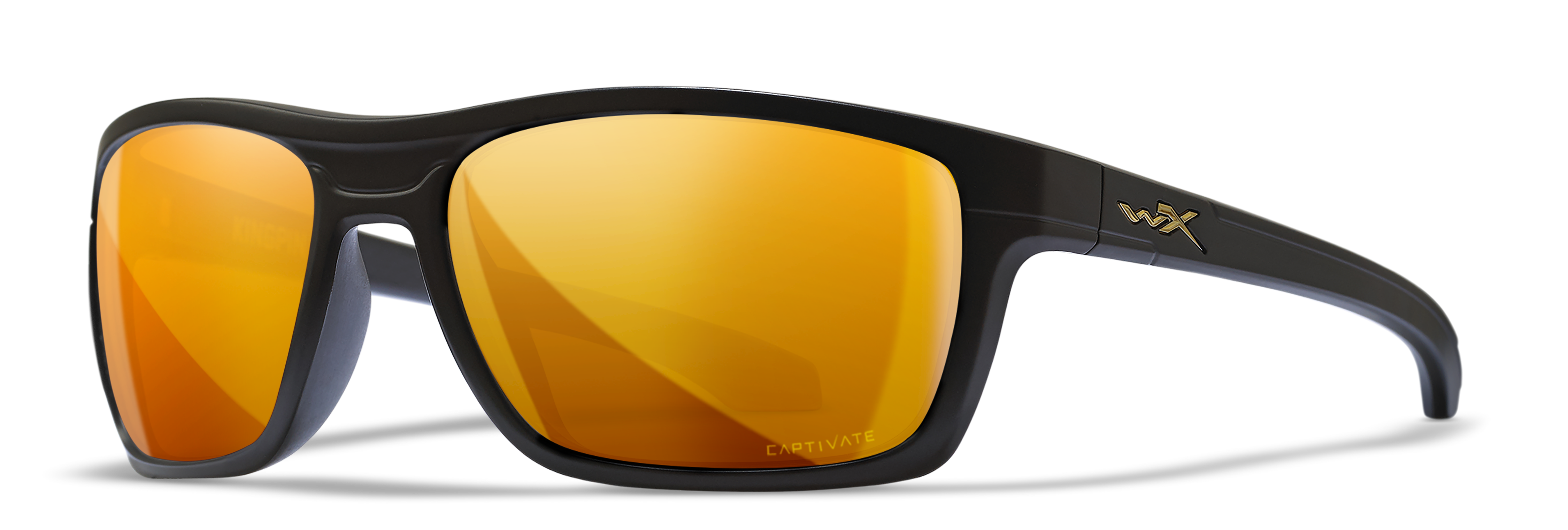 Image of WX Kingpin - Matte Black | Captivate Polarized Bronze Mirror