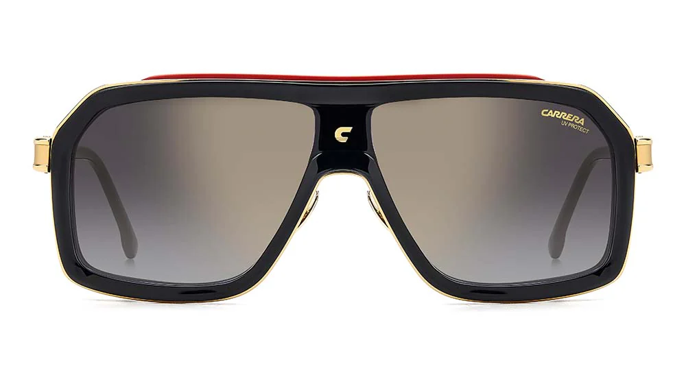 Image of Ca 1053/S/TI - Black Red | Grey Shaded Gold Mirror