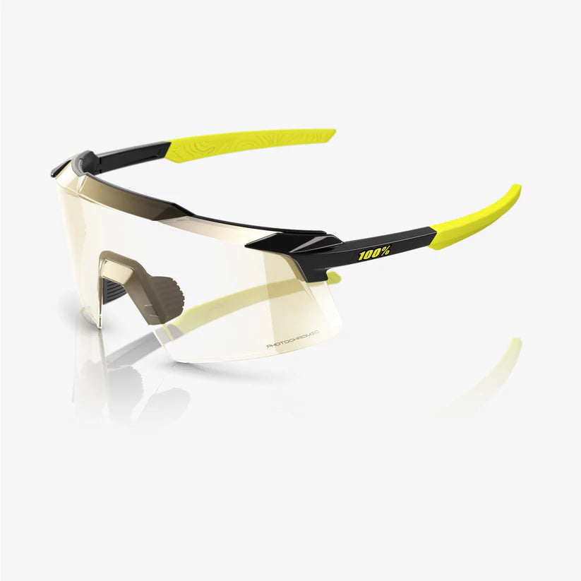 Image of Aerocraft - Gloss Metallic Black | Gold Mirror Photochromic Lens