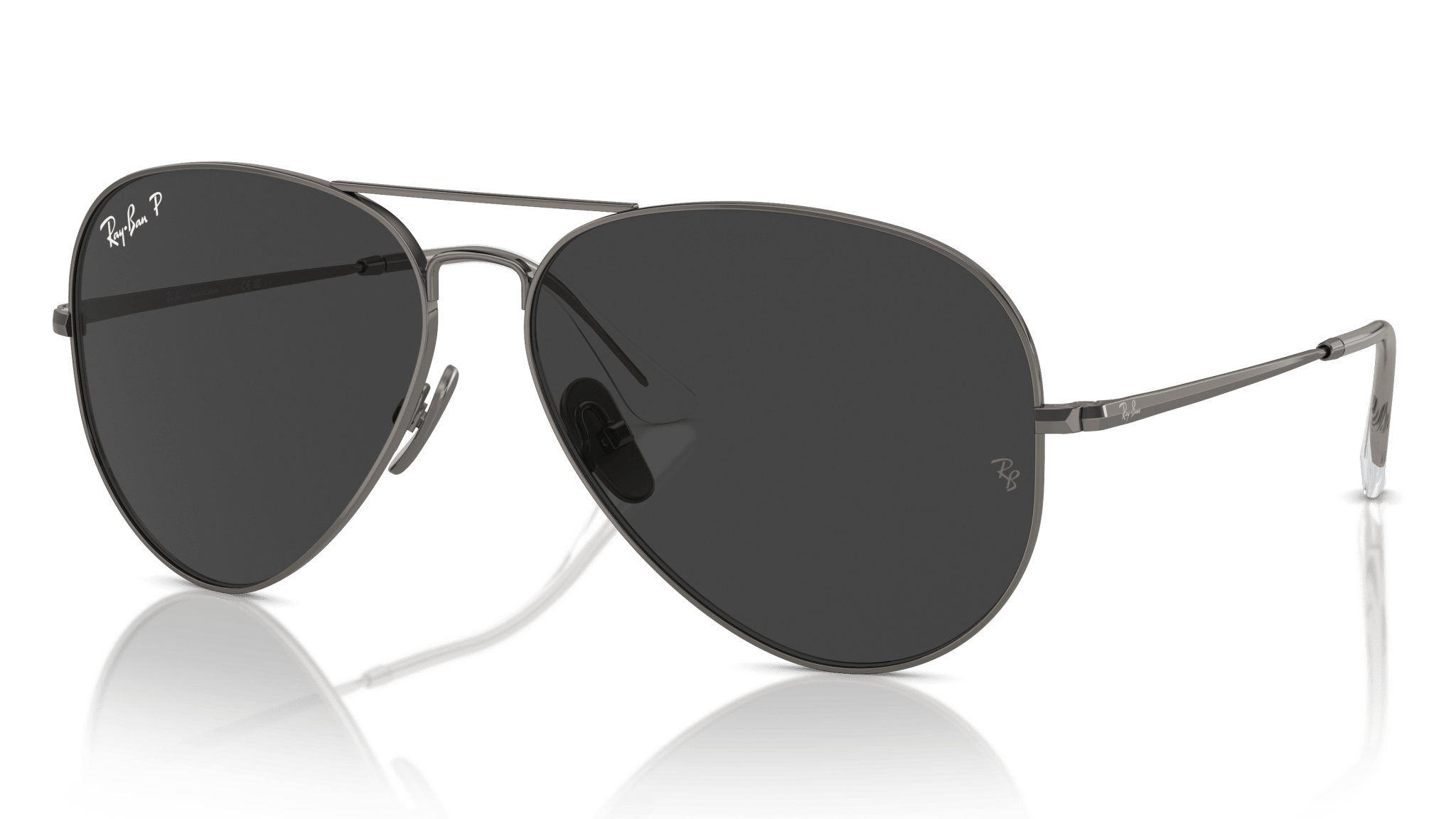 Image of Aviator Titanium - Gunmetal | Black - 62mm - Sunglass World