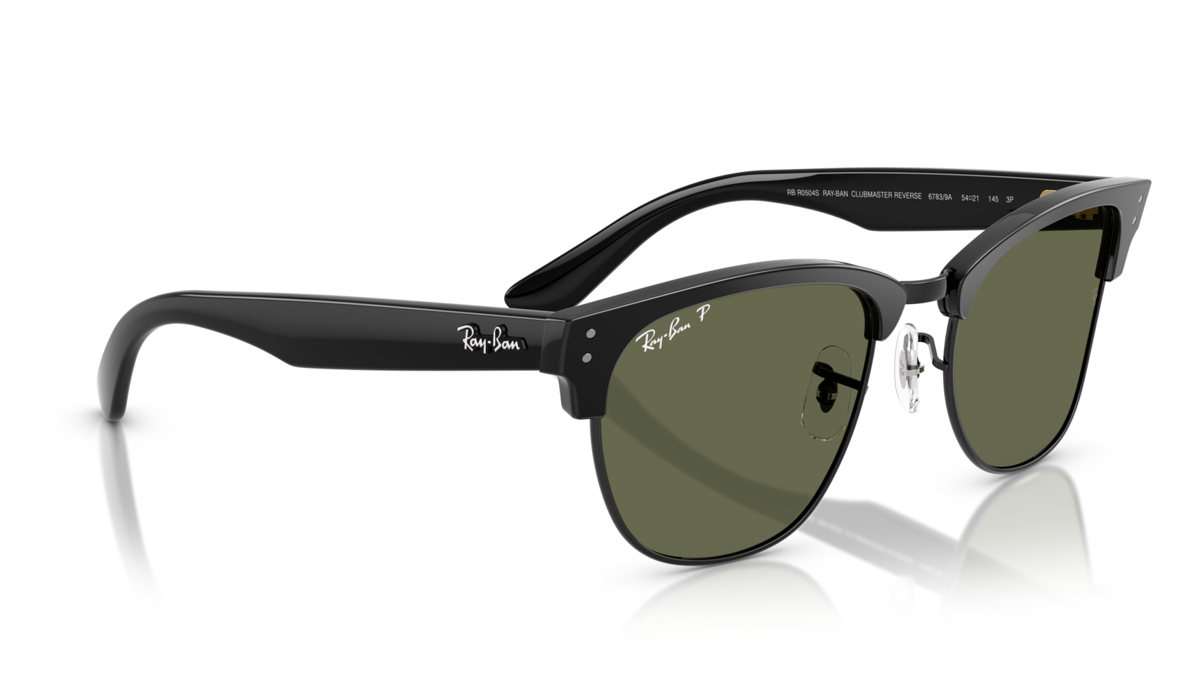 Image of Clubmaster Reverse - Black on Black | Polar Dark Green - 54mm