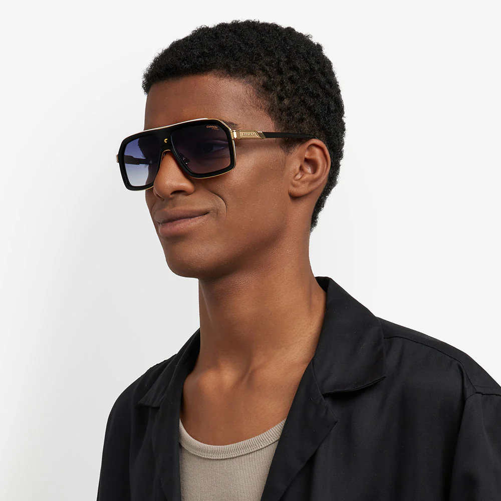 Image of Ca 1053/S/TI - Black Red | Grey Shaded Gold Mirror