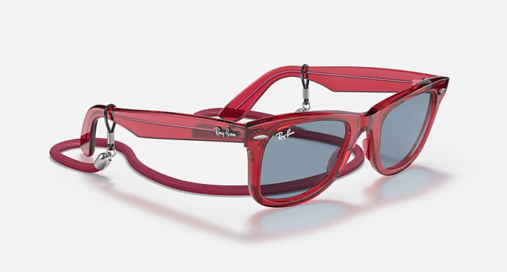 Image of Wayfarer Colorblock - Transparent Red | Blue - 50mm