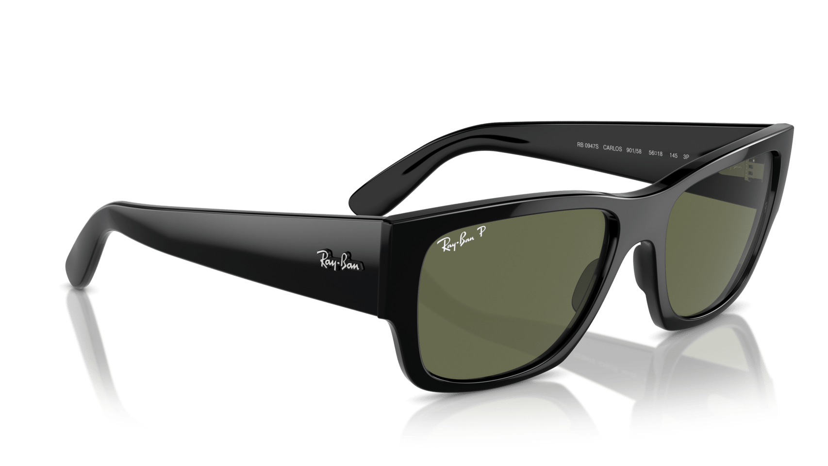 Carlos - Black | Green Polarized - Sunglass World
