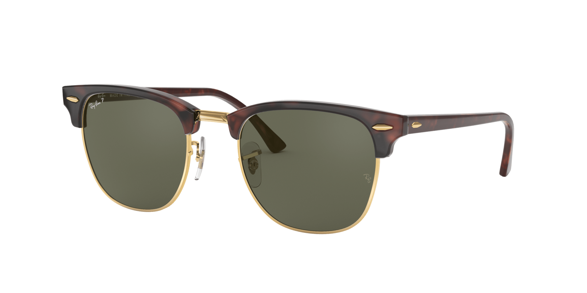 Image of Clubmaster - Red Havana | G 15 Green Polarized - 49mm - Sunglass World