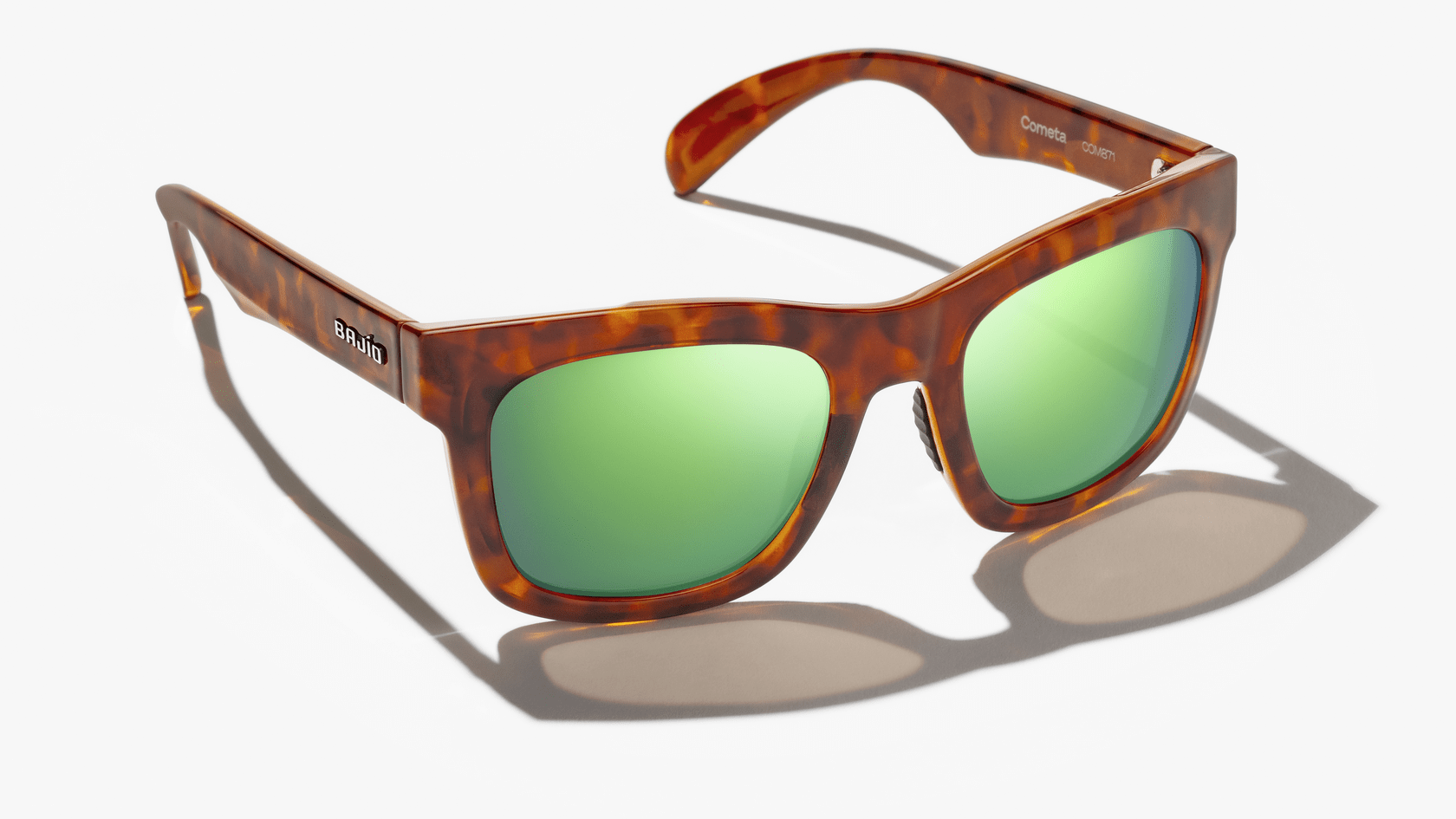 Image of Cometa - Amber Tortoise Gloss | Green Mirror Polycarbonate - Sunglass World