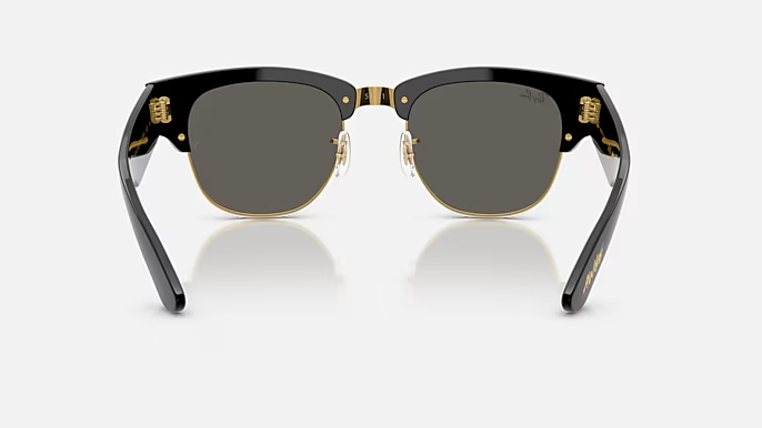 Image of Mega Clubmaster A$AP ROCKY Blacked Out - Black On Gold | Dark Grey -53mm