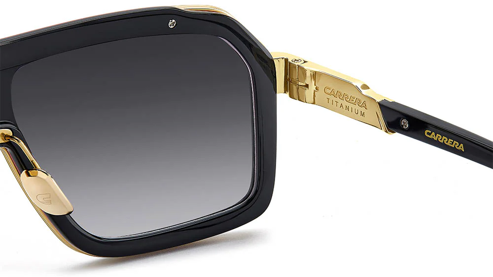 Image of Ca 1053/S/TI - Black Red | Grey Shaded Gold Mirror