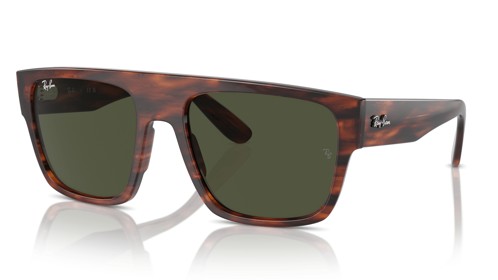 Drifter - Striped Havana | Green - Sunglass World