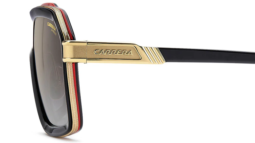 Image of Ca 1053/S/TI - Black Red | Grey Shaded Gold Mirror