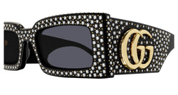 Image of GG1425S Prestige Black w/Rhinestones | Grey - Sunglass World