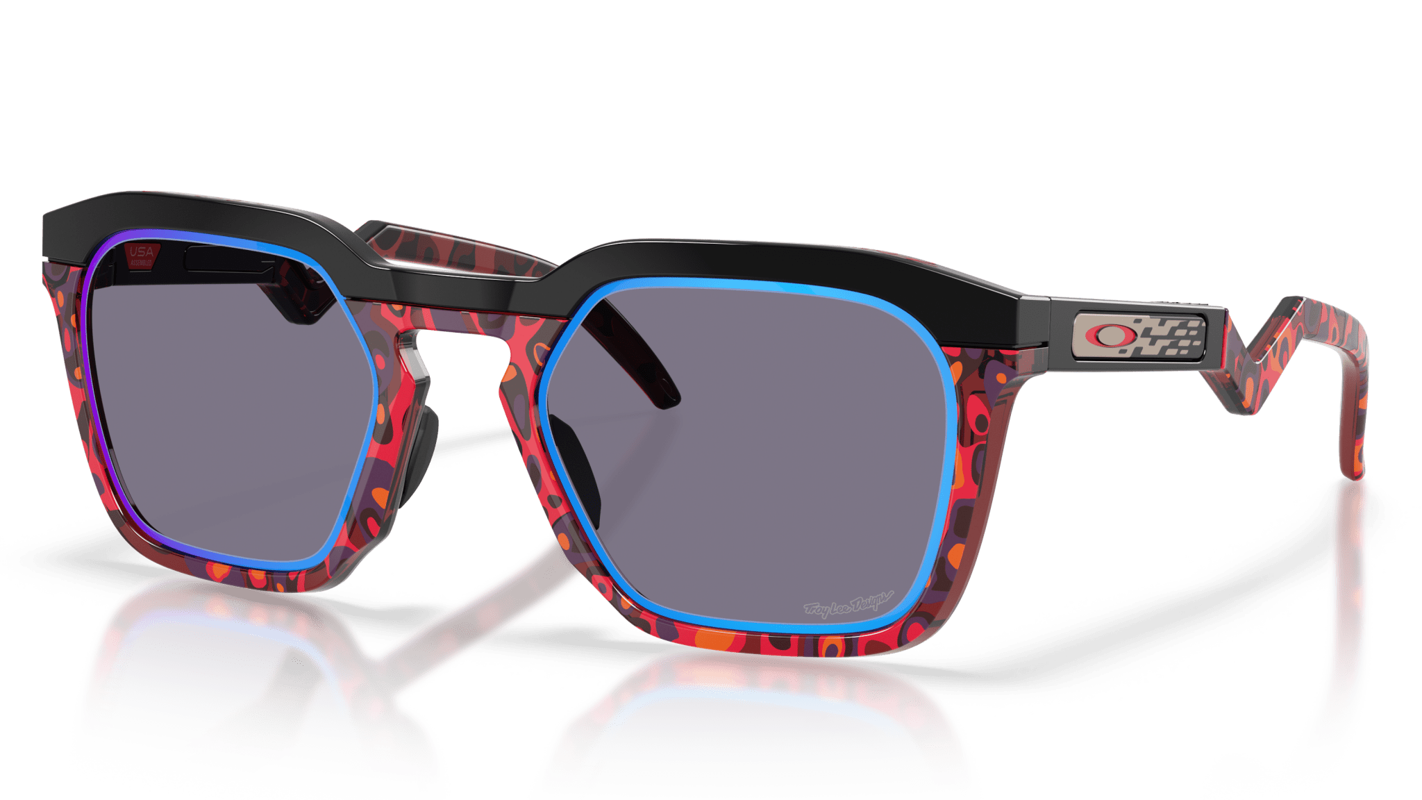 Image of HSTN SQ Troy Lee Design - Matte Black | PRIZM Sapphire Alt Iridium - Sunglass World