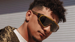 Image of Latch Panel Patrick Mahomes - Gold Glass | Prizm Black - Sunglass World