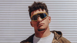 Image of Latch Panel Patrick Mahomes - Gold Glass | Prizm Black - Sunglass World