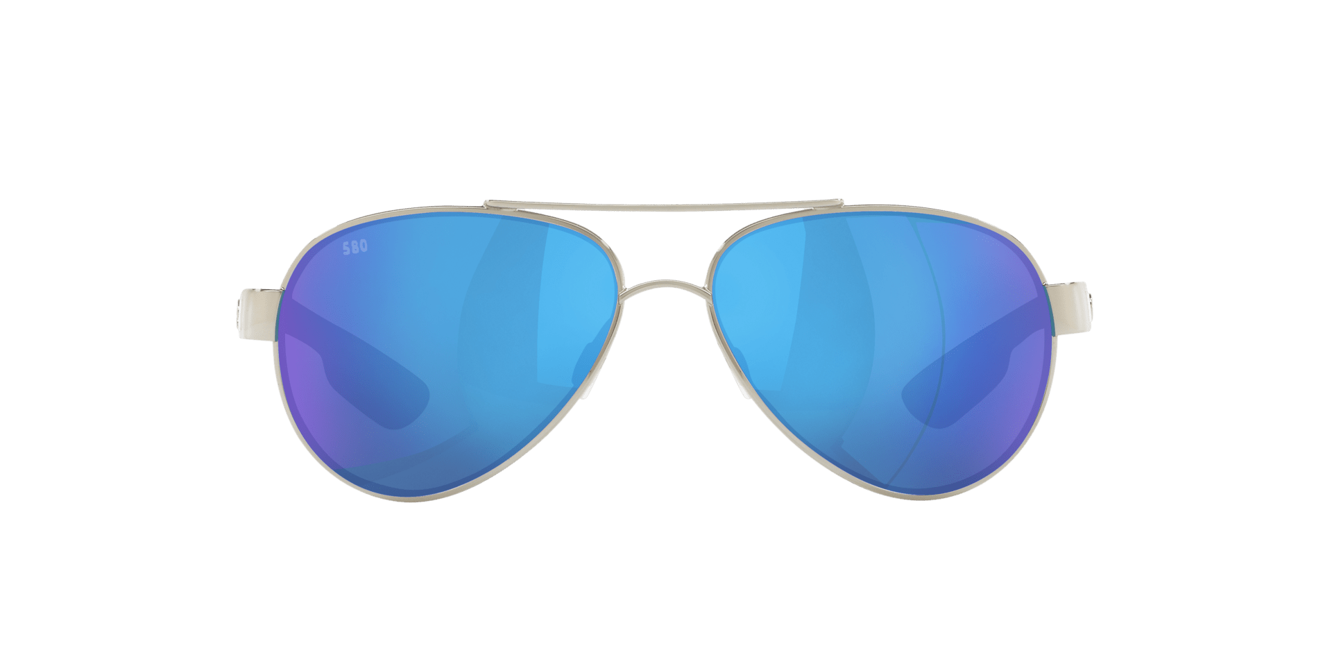 Image of Loreto - Palladium W | White Temples | Blue Mirror 580G - Sunglass World