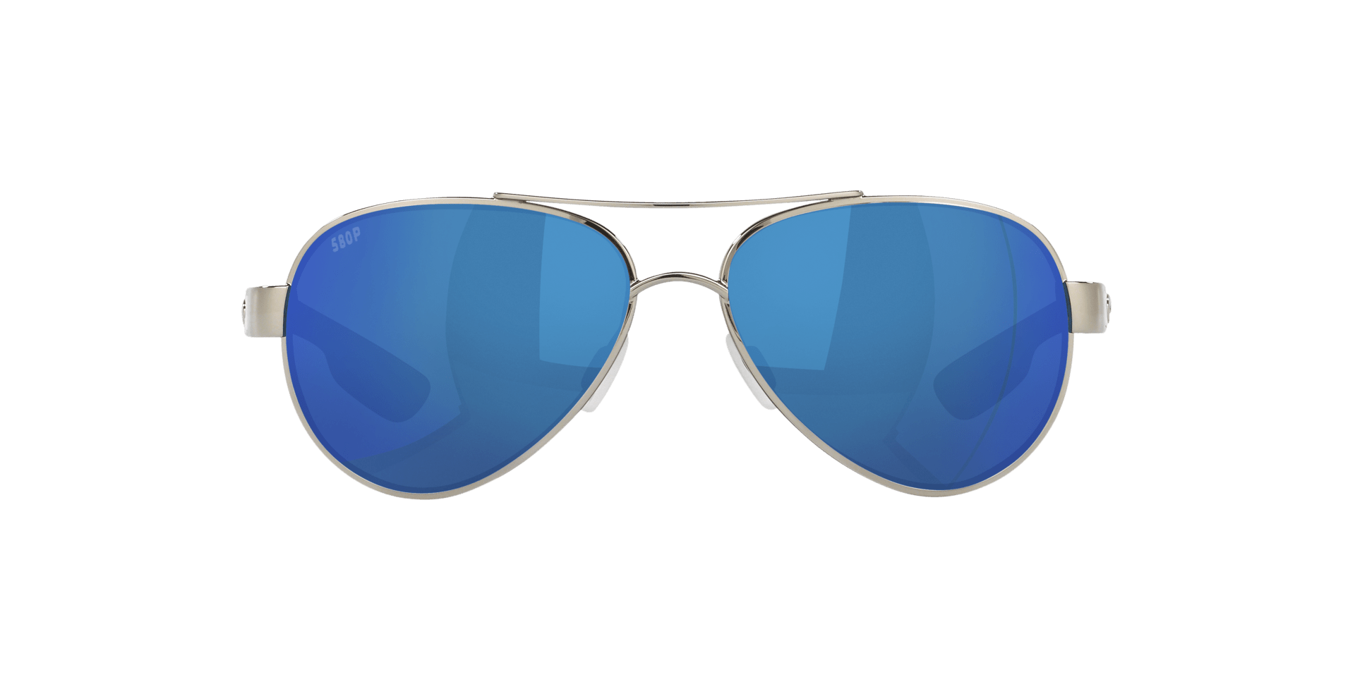 Loreto - Palladium W | White Temples | Blue Mirror 580P - Sunglass World