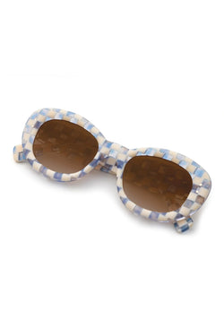 Image of Margaret - Gingham over Crystal | Amber Gradient - Sunglass World