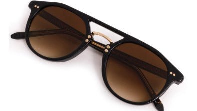 Image of Markle - Black + Black Tea 18K | Amber Gradient - Sunglass World