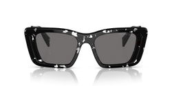 Image of PR 08YS - Black Crystal Tortoise | Dark Grey Polarized - Sunglass World