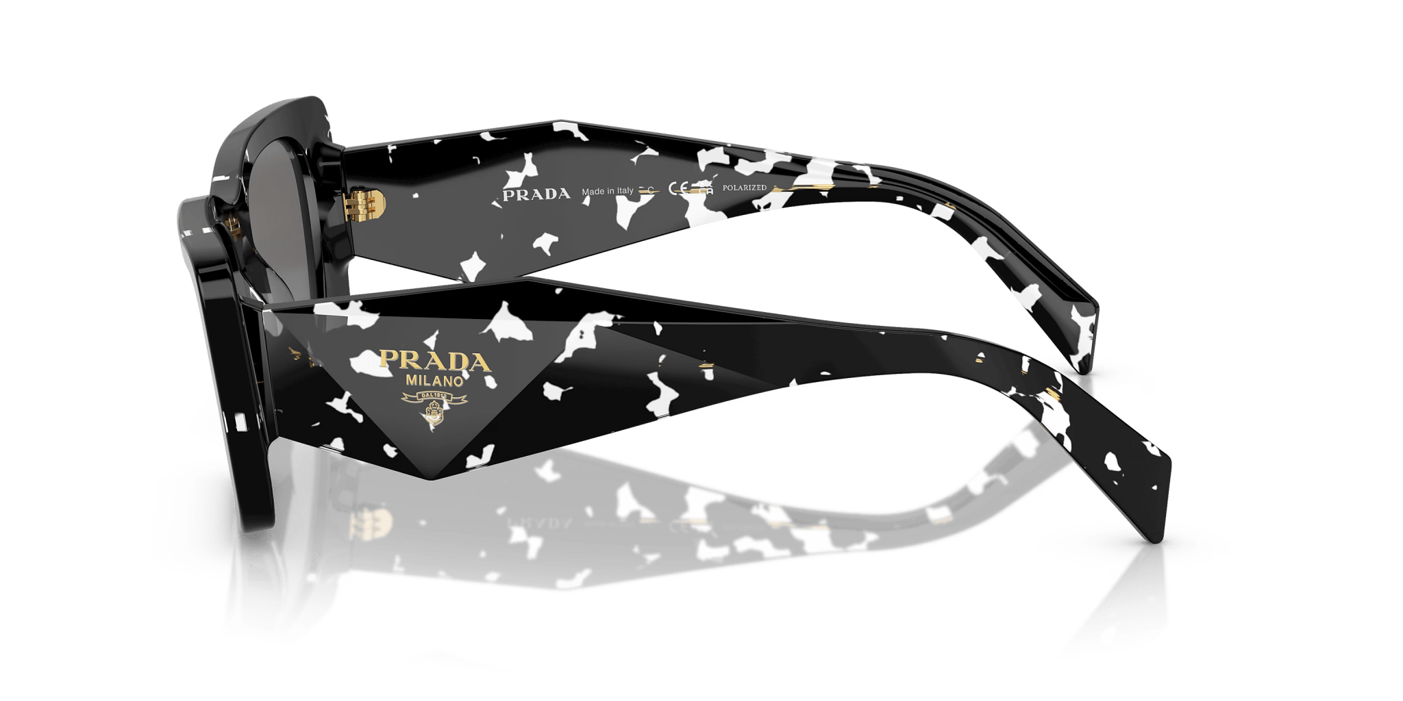 PR 08YS - Black Crystal Tortoise | Dark Grey Polarized - Sunglass World