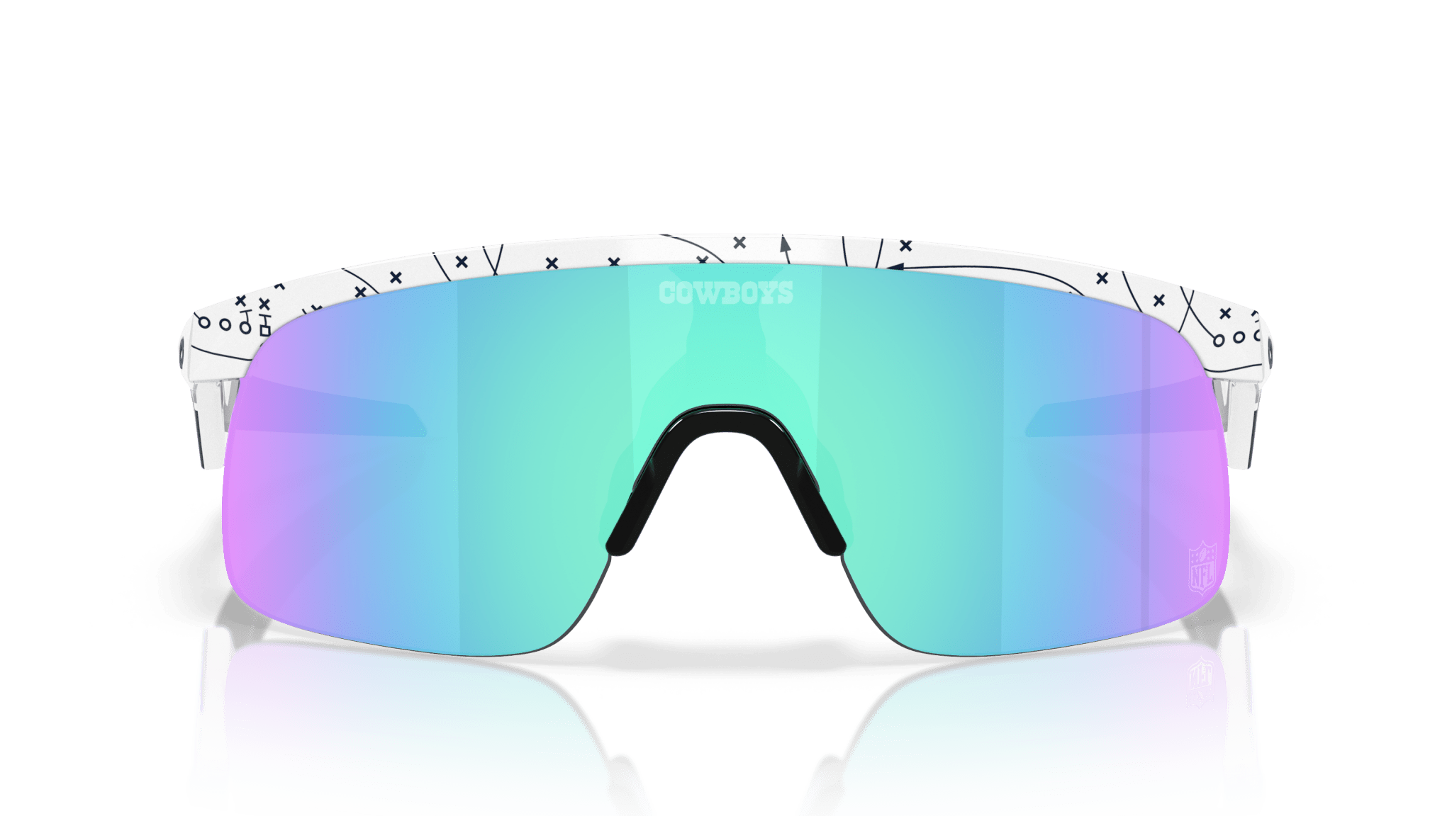 Image of Resistor Dallas Cowboys - White | PRIZM Sapphire (Youth Fit) - Sunglass World
