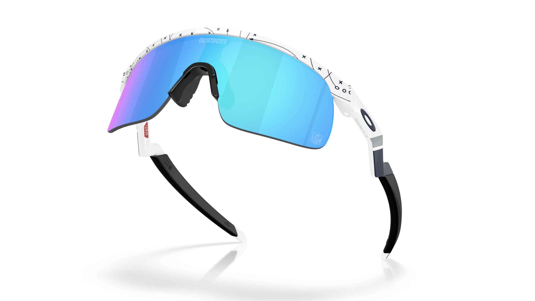 Image of Resistor Dallas Cowboys - White | PRIZM Sapphire (Youth Fit) - Sunglass World