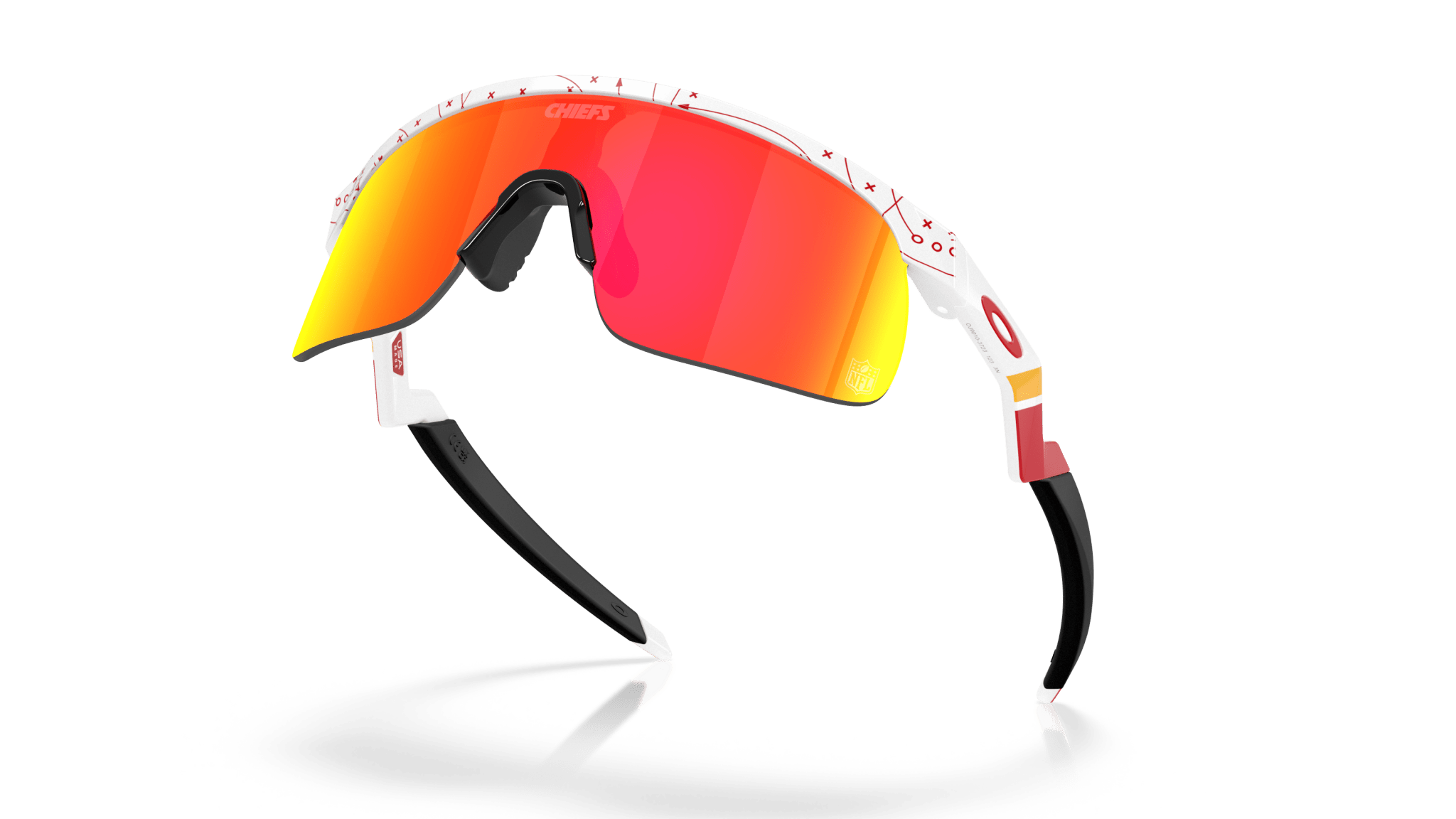 Image of Resistor Kansas City Chiefs - White | PRIZM Ruby (Youth Fit) - Sunglass World