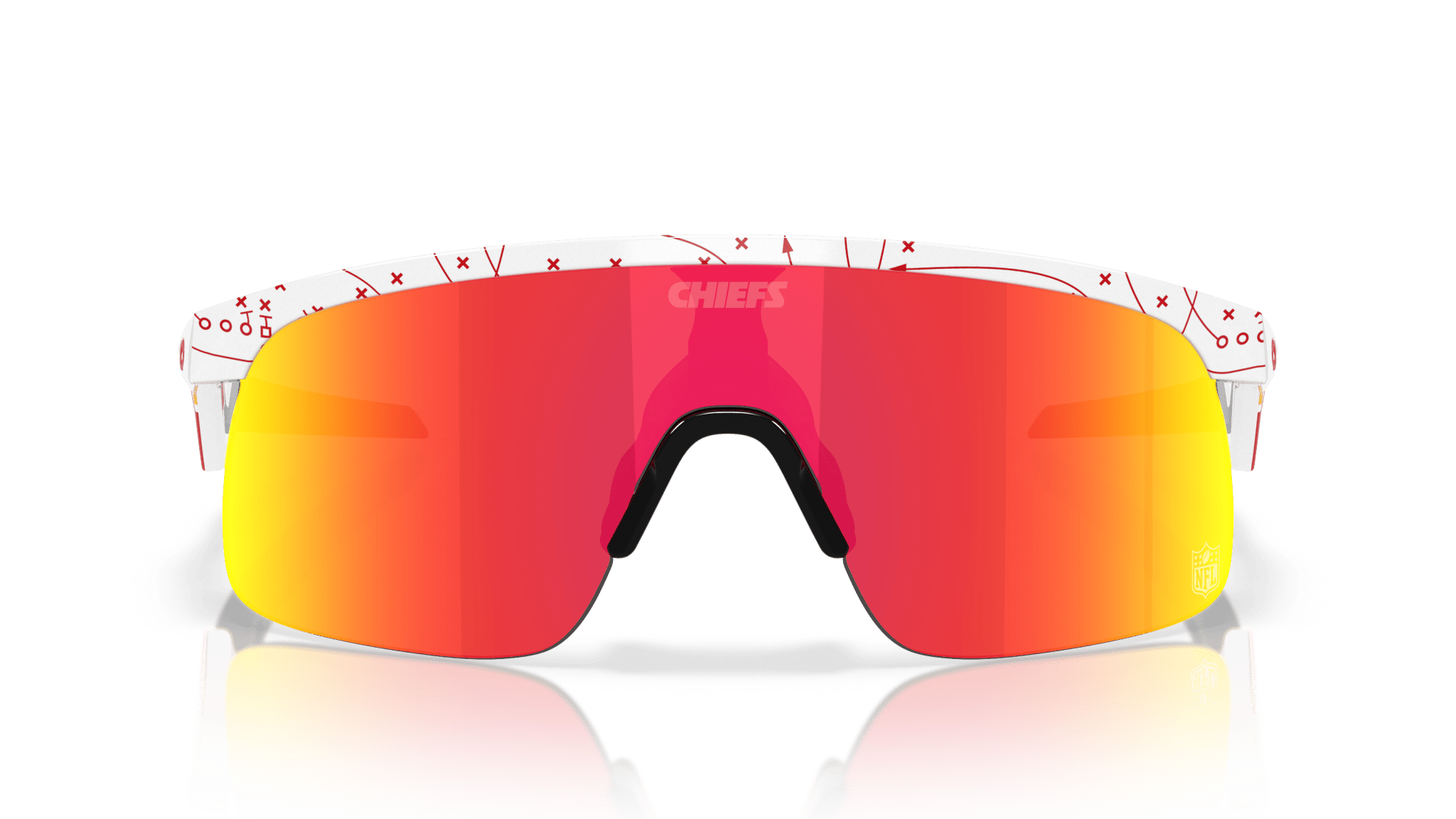 Image of Resistor Kansas City Chiefs - White | PRIZM Ruby (Youth Fit) - Sunglass World