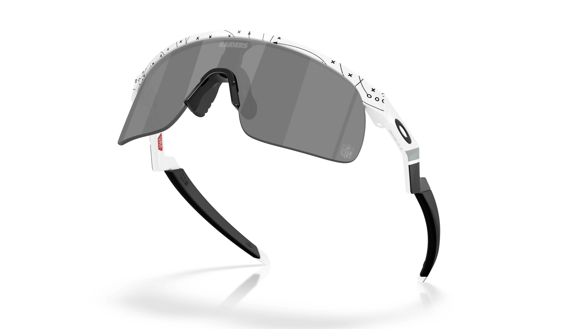 Image of Resistor Las Vegas Raiders - White | PRIZM Black (Youth Fit) - Sunglass World