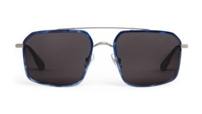 Image of Summit - Matte Raw Stainless Steel + Indigo Tortoise | Grey - Sunglass World