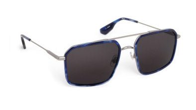 Image of Summit - Matte Raw Stainless Steel + Indigo Tortoise | Grey - Sunglass World