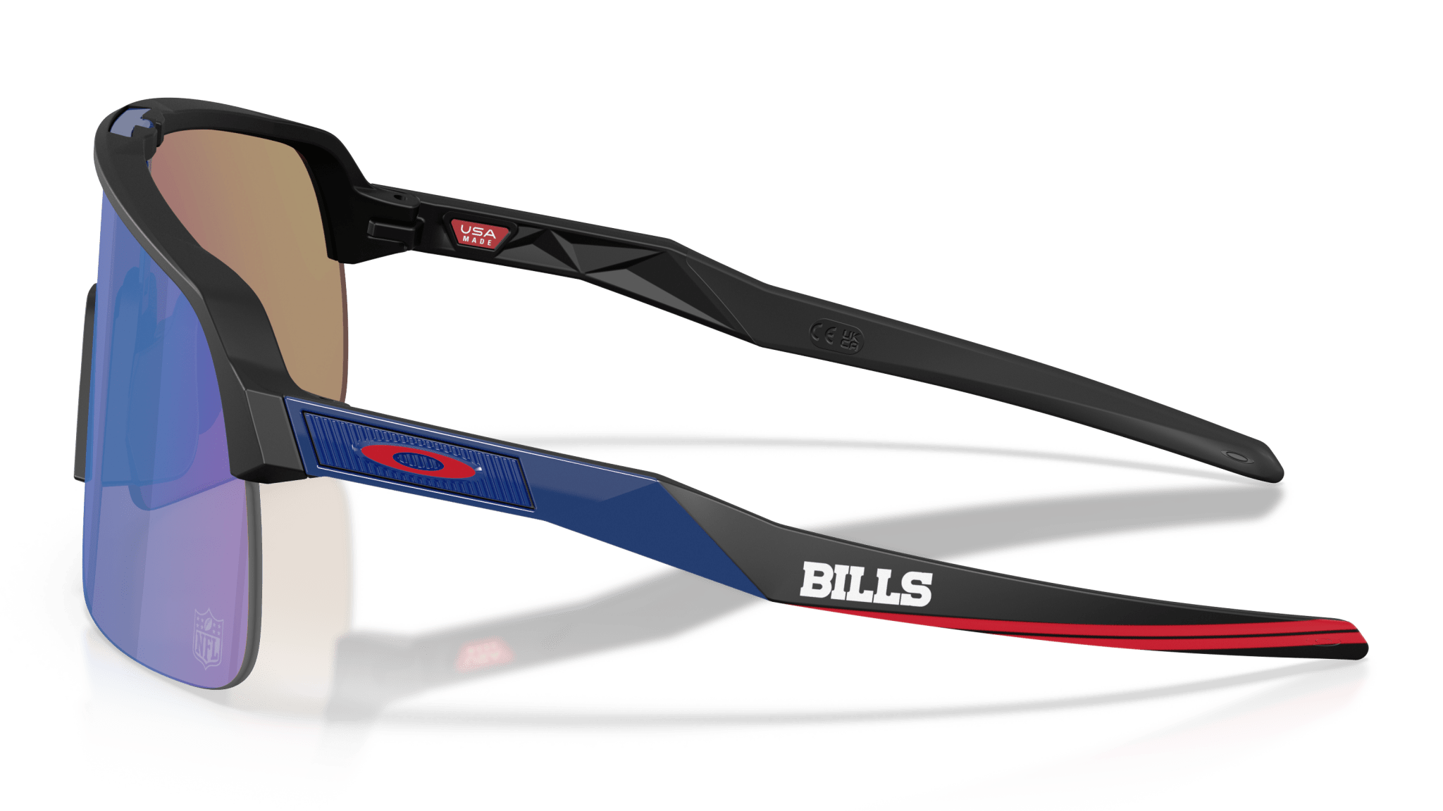 Image of Sutro Lite Buffalo Bills - Matte Black | Prizm Snow Sapphire - Sunglass World