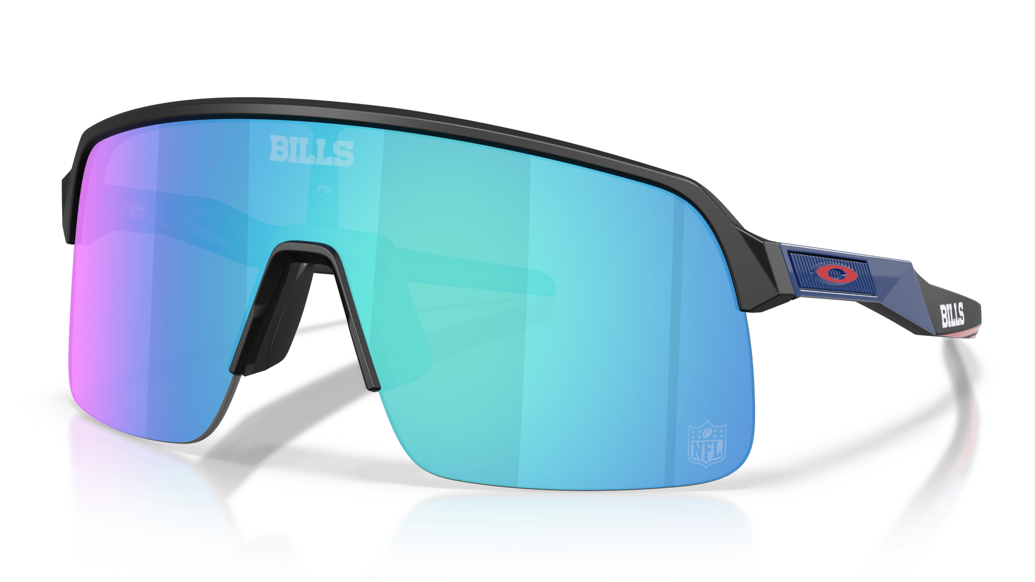 Image of Sutro Lite Buffalo Bills - Matte Black | Prizm Snow Sapphire - Sunglass World