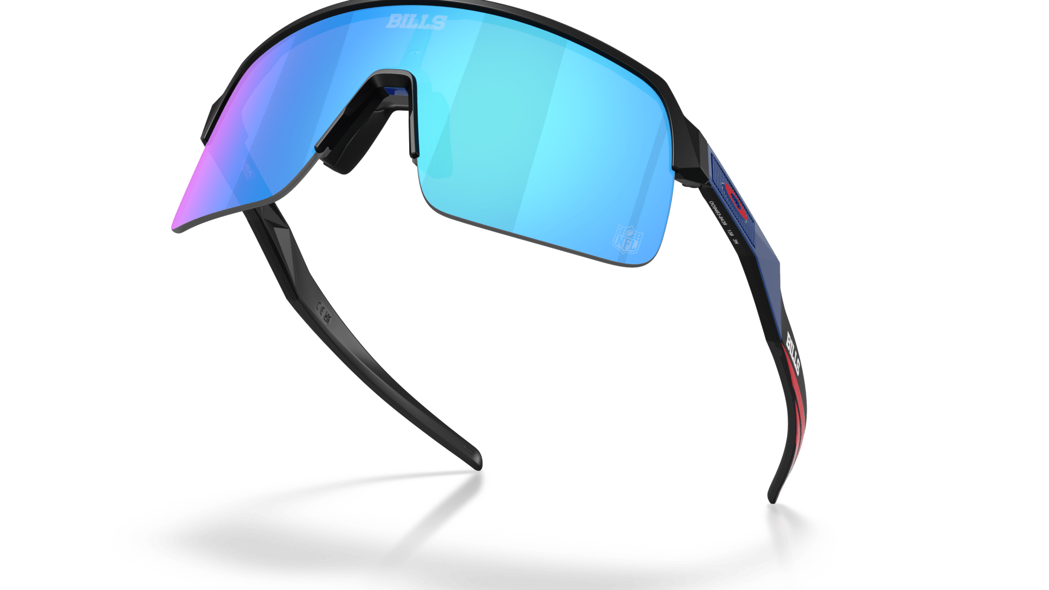 Image of Sutro Lite Buffalo Bills - Matte Black | Prizm Snow Sapphire - Sunglass World