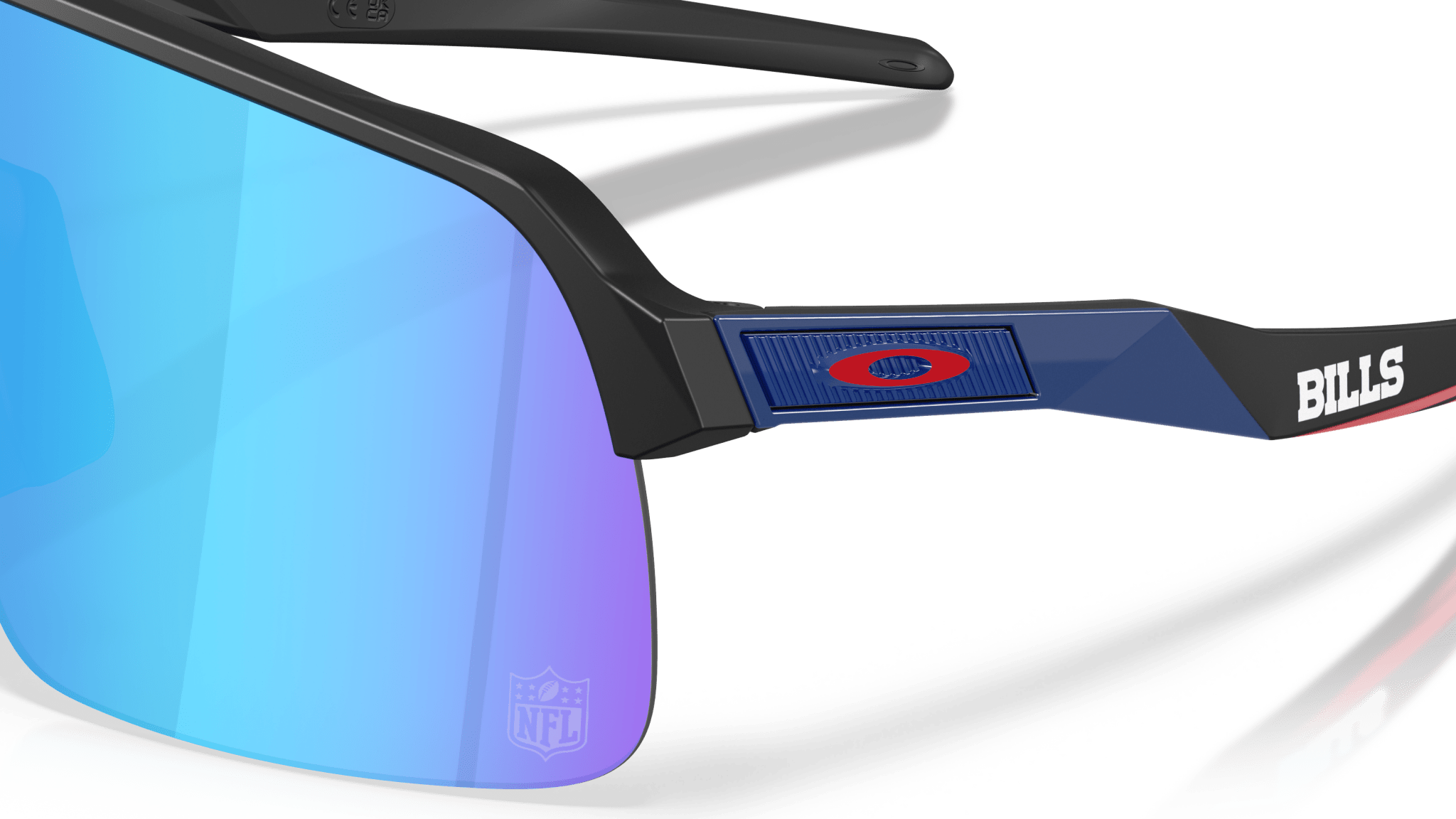 Image of Sutro Lite Buffalo Bills - Matte Black | Prizm Snow Sapphire - Sunglass World