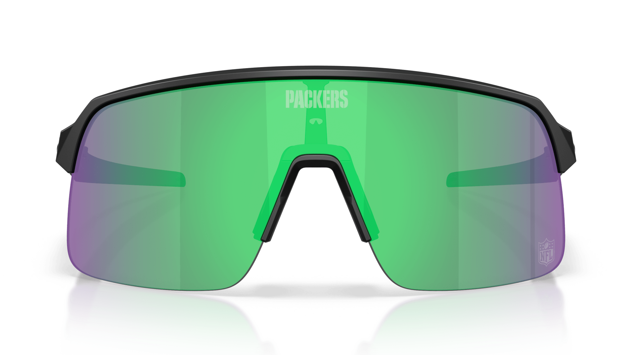 Image of Sutro Lite Green Bay Packers - Matte Black | Prizm Jade - Sunglass World